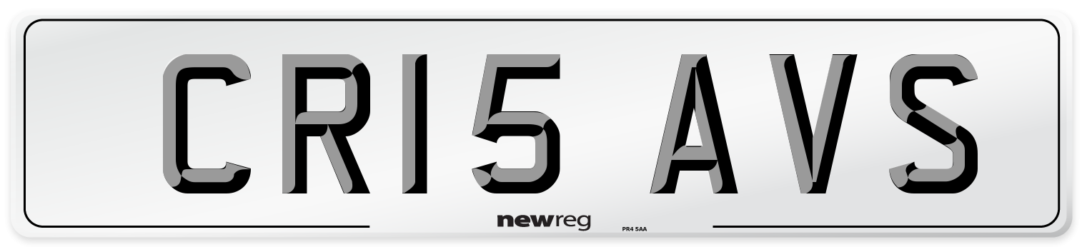 CR15 AVS Number Plate from New Reg
